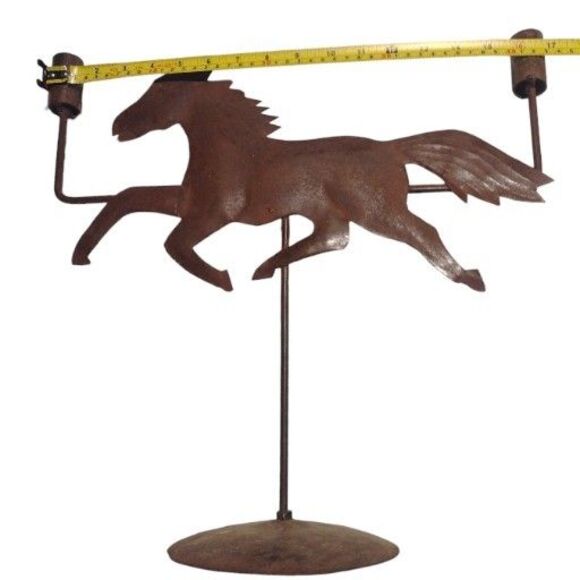 Rustic Metal Horse Candle Holder Primitive Ranch Equestrian Folk Art Vane Vtg - Picture 9 of 11